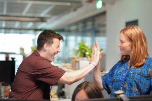 0725 Office Shoot 00142 high five
