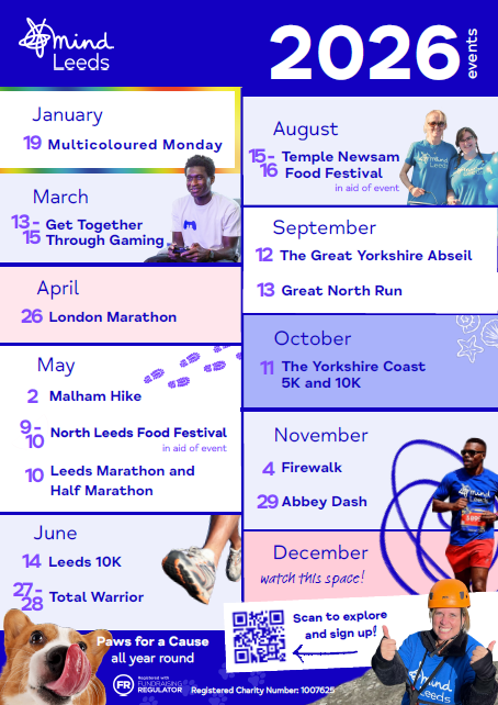 Image of the Leeds Mind 2026 events calendar.