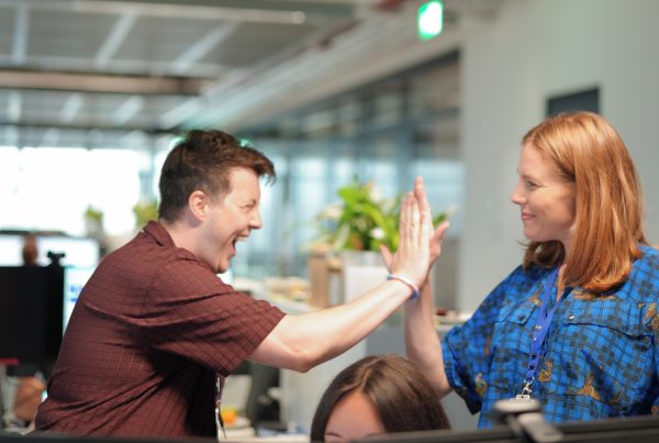 0725 Office Shoot 00142 high five