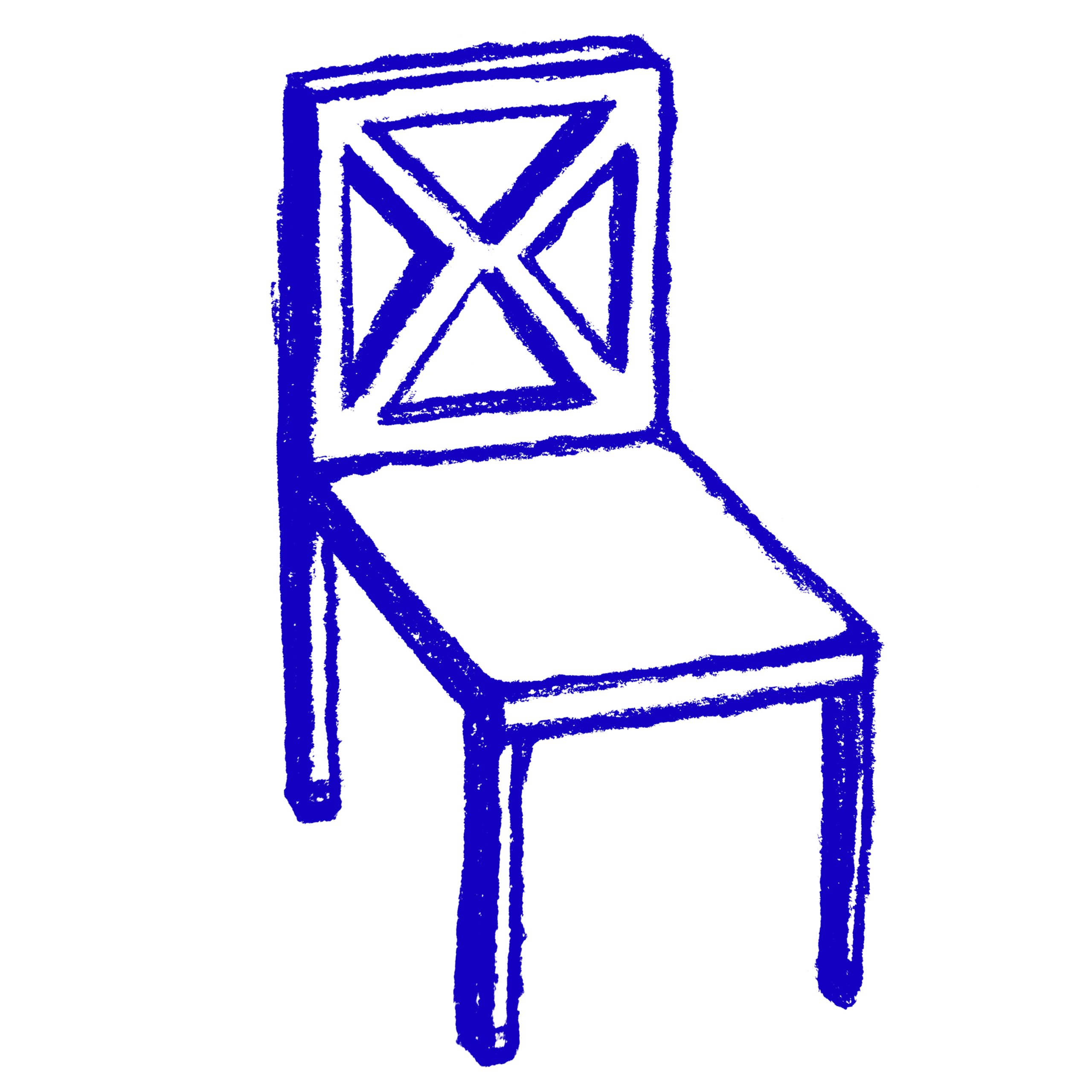 illustration of a blue chair